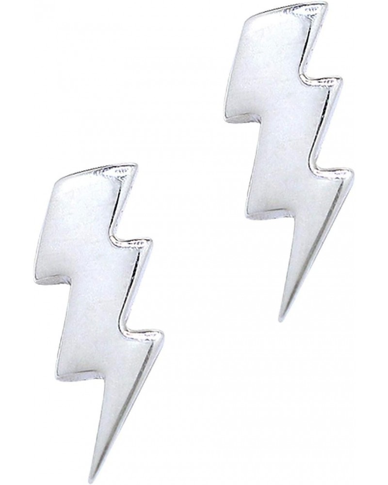 Jewelry Sterling Silver Lightning Bolt Stud Earrings $11.75 Earrings