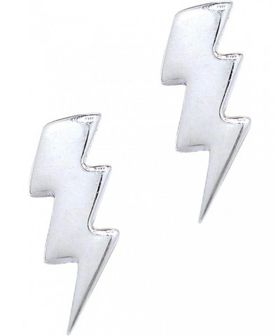 Jewelry Sterling Silver Lightning Bolt Stud Earrings $11.75 Earrings