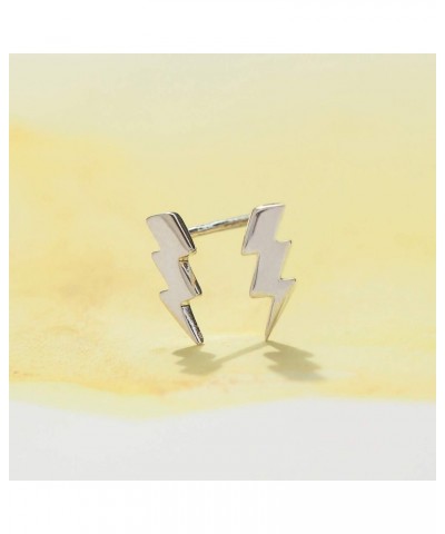 Jewelry Sterling Silver Lightning Bolt Stud Earrings $11.75 Earrings