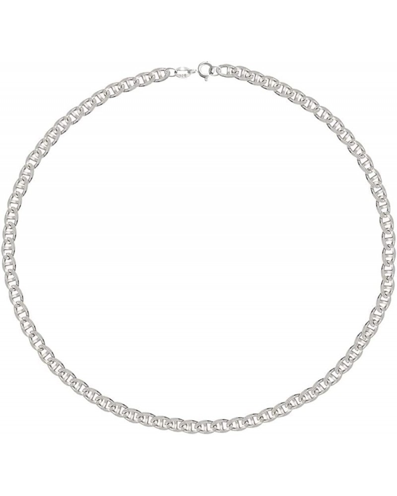 925 Sterling Silver Solid Italian Figaro, Rope,Herringbone, Curb, Ball Bead, Snake, Mariner Chain Anklet for Women & Girls, C...