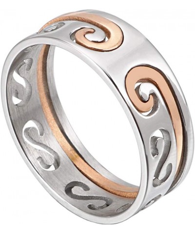 Women's Stainless Steel Monkey King 2 in 1 Matching Set Ring Sun Wukong Mantra Jewelry Band Rose Gold $7.55 Rings