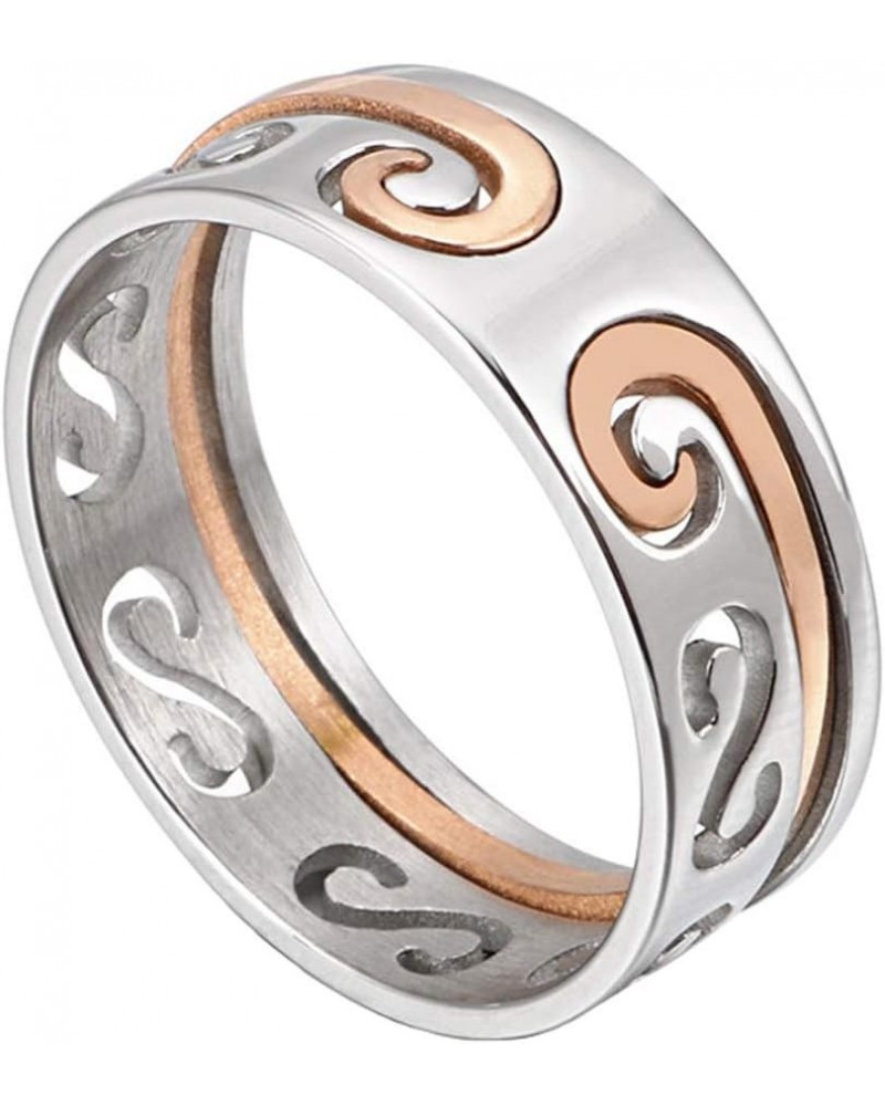 Women's Stainless Steel Monkey King 2 in 1 Matching Set Ring Sun Wukong Mantra Jewelry Band Rose Gold $7.55 Rings