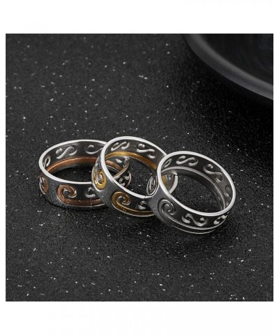 Women's Stainless Steel Monkey King 2 in 1 Matching Set Ring Sun Wukong Mantra Jewelry Band Rose Gold $7.55 Rings