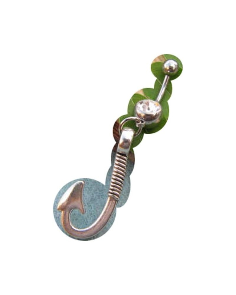 2Pcs Fishhook Belly Ring, Fishing Hook Belly Button Jewelry,Navel Piercing, Belly Button Ring $7.09 Body Jewelry