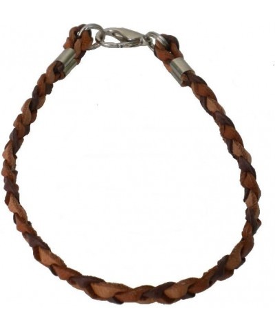 Braided Leather Mens or Womens 1/4" (.635 cm) - 10 Light Multicolor $7.94 Bracelets