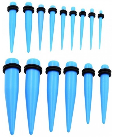 36 PCS Small Gauges Set Acrylic Tapers Tunnels Kit Piercing Earrings with O-rings 12G-00G Blue $7.49 Body Jewelry