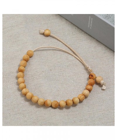 Mala Beaded Rosary Bracelet Tibetan Sandalwood Wood Adjustable Braide String Wooden Bracelet for Women Men Boy Teen Girl Girl...