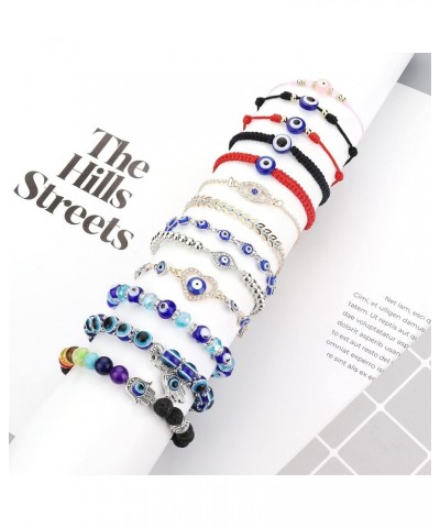 Evil Eye Bracelets for Women Men Mal De Ojo Bracelets Knot Red Black Blue Hamsa Beaded Mexican Protection Evil Eye Bracelets ...