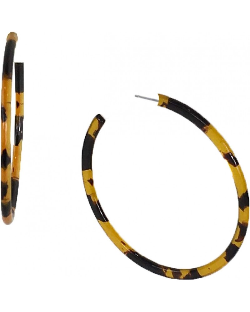 Jazlyn Resin Shell Hoop Earrings, Tortoise $11.21 Earrings