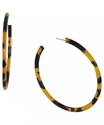 Jazlyn Resin Shell Hoop Earrings, Tortoise $11.21 Earrings