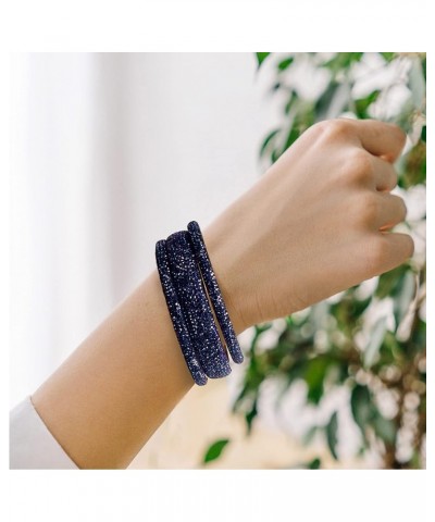 Handmade Bollywood Crystal Bangles Navy Crystal M/L $17.20 Bracelets