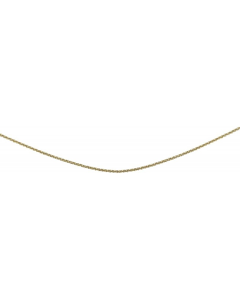 Sterling Silver 1mm Thin Cable Rolo Choker Size Chain Necklace for Pendants, 13” + 3” Yellow Gold Flashed Silver $10.78 Neckl...