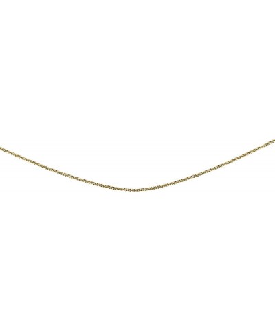 Sterling Silver 1mm Thin Cable Rolo Choker Size Chain Necklace for Pendants, 13” + 3” Yellow Gold Flashed Silver $10.78 Neckl...