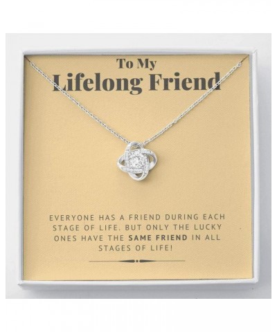 To My Lifelong Friend"Same Friend" Love Knot Necklace with Message Card and Gift Box. Gift for Best Friend. Best Friend Gift....