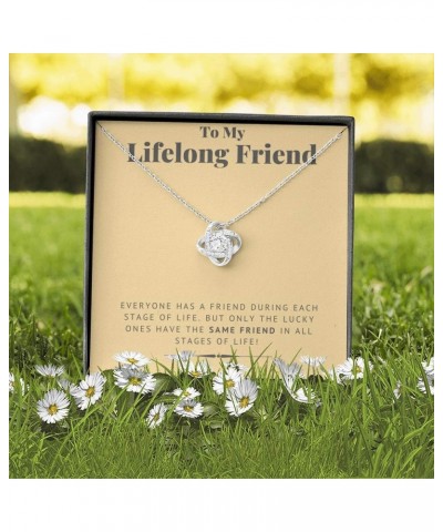 To My Lifelong Friend"Same Friend" Love Knot Necklace with Message Card and Gift Box. Gift for Best Friend. Best Friend Gift....