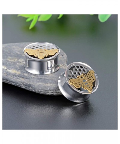 Stainless Steel Honeybee Ear Gauges Double Flared Tunnels for Ears Piercing Unscrew Ear Stretchers. A 3/4"(19mm) $10.19 Body ...