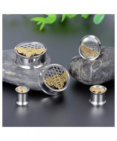 Stainless Steel Honeybee Ear Gauges Double Flared Tunnels for Ears Piercing Unscrew Ear Stretchers. A 3/4"(19mm) $10.19 Body ...