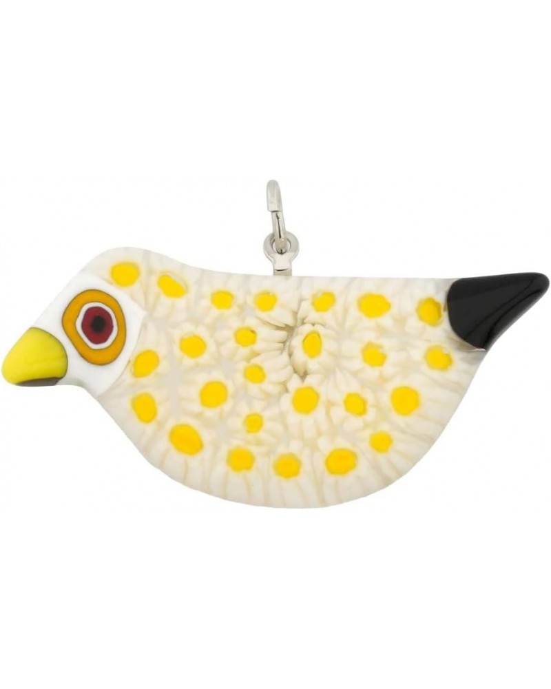 GlassOfVenice Murano Glass Millefiori Bird Pendant - Yellow $18.88 Necklaces