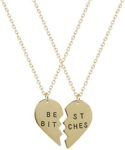 Best Friends BFF Best Bitches Heart Pendant Necklaces (2pc) $8.91 Necklaces