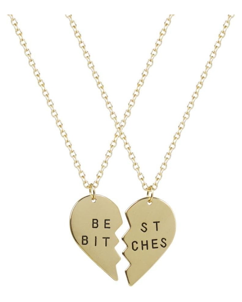 Best Friends BFF Best Bitches Heart Pendant Necklaces (2pc) $8.91 Necklaces