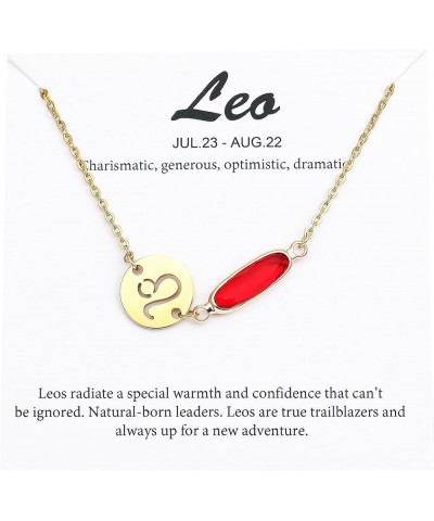 14k Gold Plated Zodiac Birthstone Bracelet, Horoscope Sign Charm Link Bracelet for Women Girls' Birthday Gift Leo-Jul. $10.79...