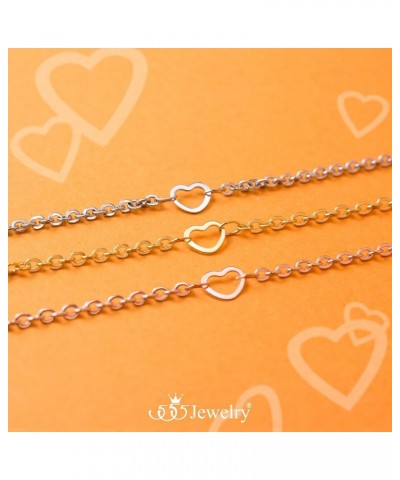 Womens Stainless Steel Mini Multi Heart Love Dainty Chain Necklace Silver 22.0 Inches $10.07 Necklaces