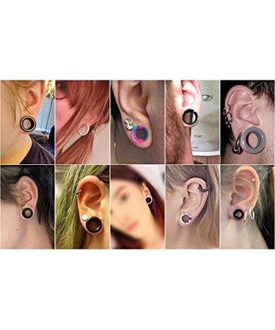 20/28pcs Ear Tunnels Plugs Stretching-kit Set : Hollow Hard/Soft Silicone Double Flare Plugs and Tunnels Ear Expander Gauges ...