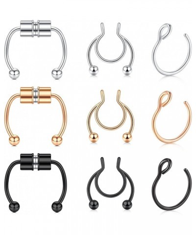 Fake Nose Ring Fake Septum Fake Nose Rings Fake Nose Hoop Fake Nose Rings for Women Fake Nose Piercing Fake Septum Ring Fake ...