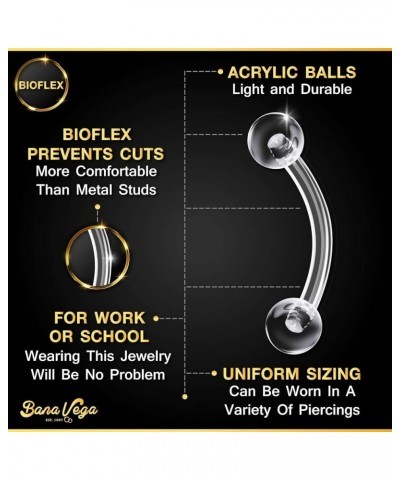 Surgical Steel Curved Barbell Ring 16g 5/16 8mm 3mm Ferido Ball Helix Earring Eyebrow Piercing Jewelry Choose Colors and Size...