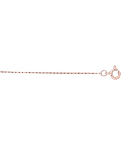 14k Gold Shiny Classic Box Chain Necklace Jewelry Gifts for Women in Rose Gold White Gold Choice of Lengths 16 18 20 13 17 24...