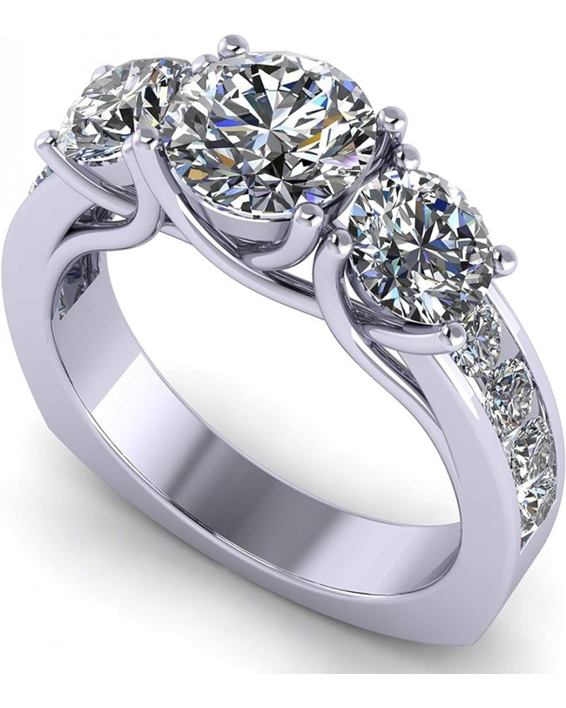 3 Stone Past, Present, & Future Ring w/ 2.50ctw Pure Brilliance Zirconia in 10K or 14K Gold lucita-10k white gold $274.68 Rings