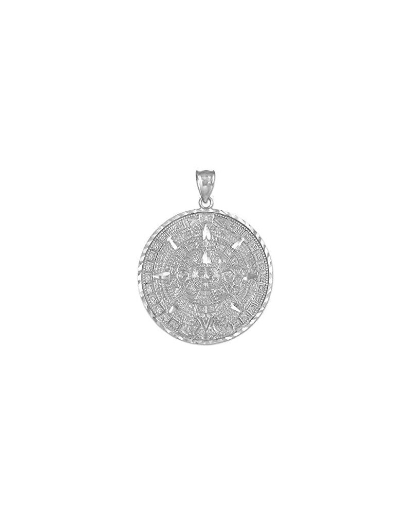 .925 Sterling Silver Aztec Mayan Calendar Pendant Charm - Choice of Size 3. Large (1.6") $34.50 Pendants