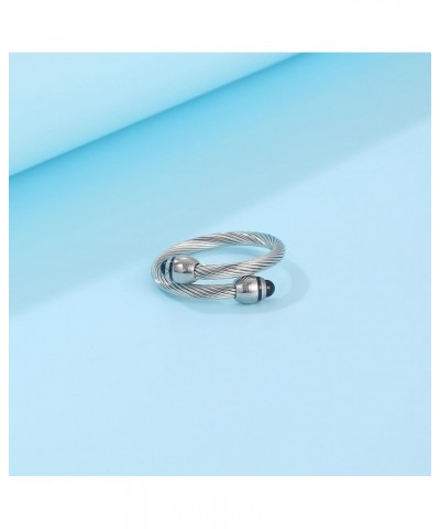 Cable Ring, a Cuff Pearl Ring Designed to Fit Finger Circumference Between 70mm-90mm B-GOLD $10.63 Rings