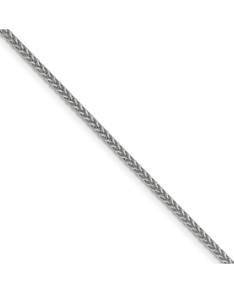 2mm, 14k White Gold Hollow Wheat Chain Necklace 24.0 Inches $197.97 Necklaces