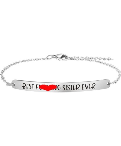 Personalized Gifts for Women Motivational Friendship Bracelets Inspire Mantra Message Engraved Best fu*king sister ever $9.84...