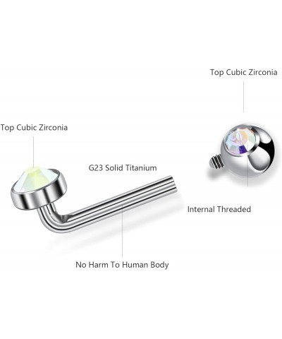 14G Solid Titanium Christina Piercing Barbell VCH Ring Bar Genital Jewelry Vertical Hood Crystal Aurore Boreale-USA $8.46 Bod...