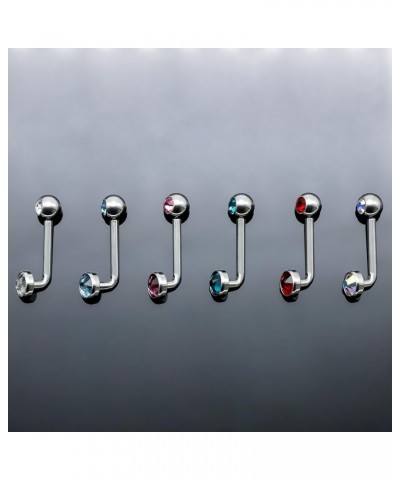 14G Solid Titanium Christina Piercing Barbell VCH Ring Bar Genital Jewelry Vertical Hood Crystal Aurore Boreale-USA $8.46 Bod...