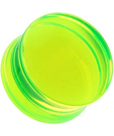 Basic Acrylic Double Flared Ear Gauge Plug 23/32" (18mm), Green $10.25 Body Jewelry