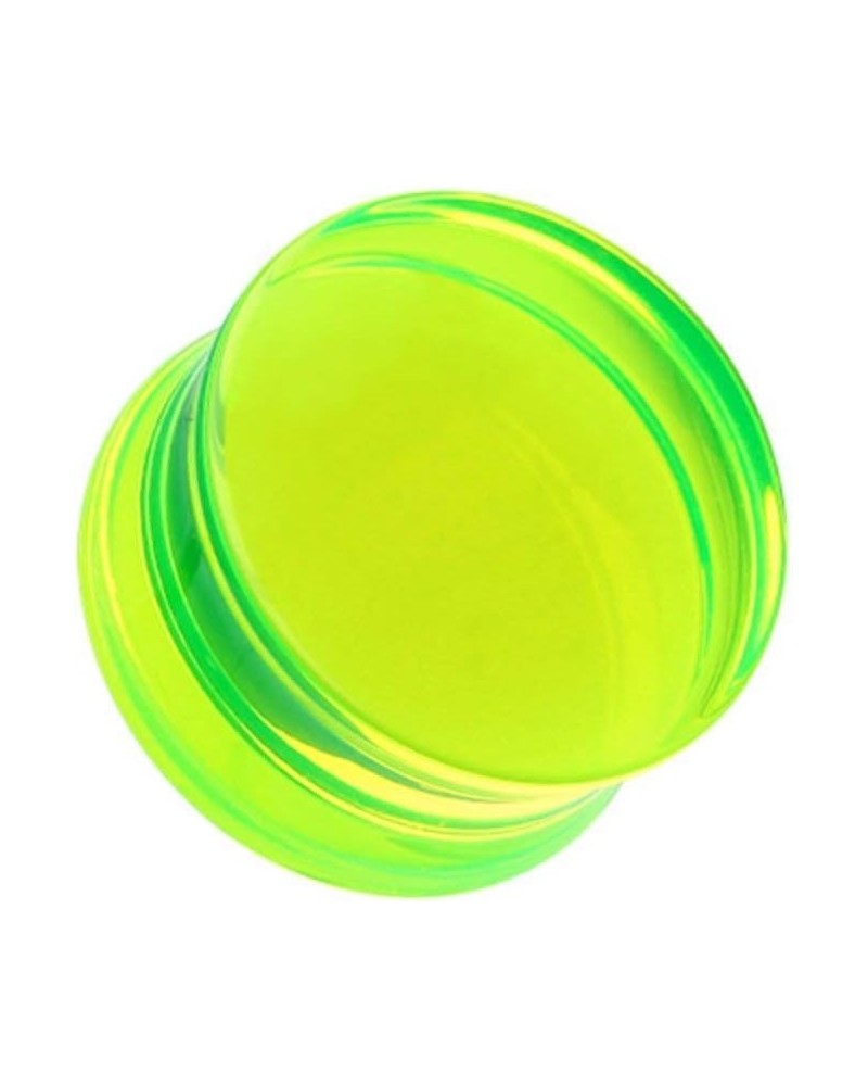 Basic Acrylic Double Flared Ear Gauge Plug 23/32" (18mm), Green $10.25 Body Jewelry