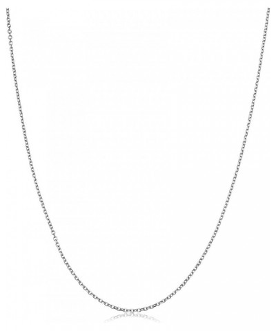 Solid 14k White Gold 1.1 mm Diamond-cut Cable Chain Necklace (18, 20, or 24 inch) 20 Inches $90.20 Necklaces