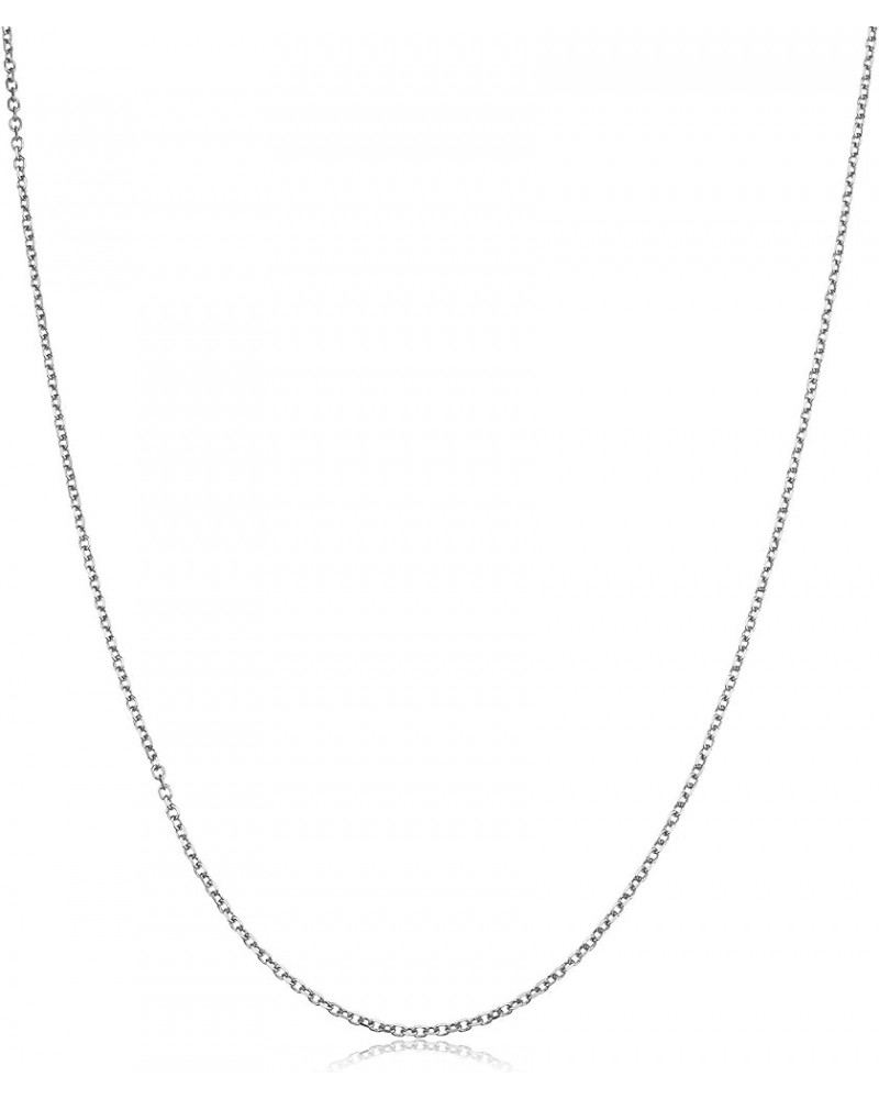 Solid 14k White Gold 1.1 mm Diamond-cut Cable Chain Necklace (18, 20, or 24 inch) 20 Inches $90.20 Necklaces