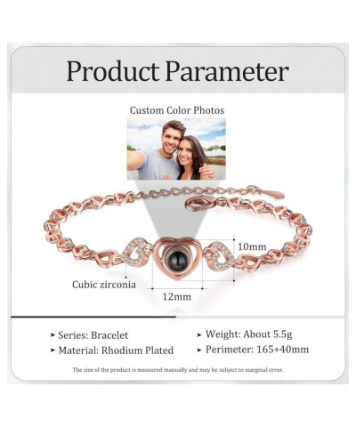 Custom Bracelets with Picture Inside, Personalized Photo Projection Bracelets for Women Custom Picture Projection Bracelets M...