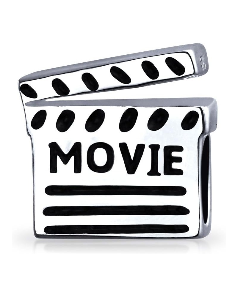 Theater Lover Movies Director Action Movie Clapboard Pop Corn Bucket Charm Bead For Women For Teen Fits European Bracelet .92...