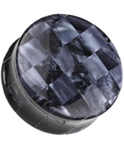 Marble Checker Double Flared Ear Gauge Plug (Sold by Pair) 7/8", Gray $11.39 Body Jewelry