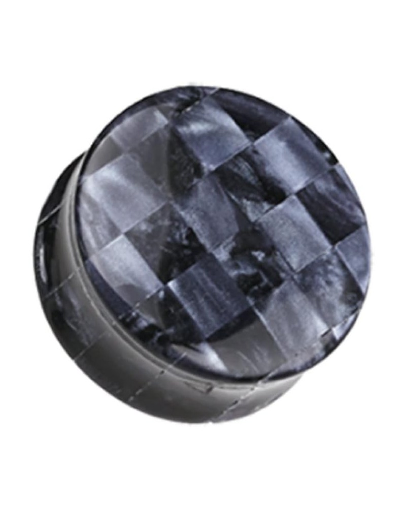 Marble Checker Double Flared Ear Gauge Plug (Sold by Pair) 7/8", Gray $11.39 Body Jewelry