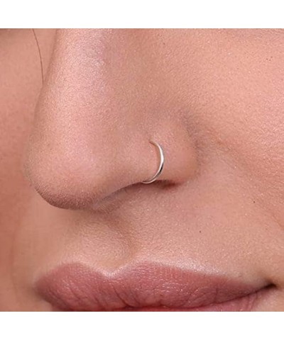 18G Nose Rings for Women Nose Rings Studs Stainless Steel L-Shaped Nose Studs Screw Nose Piercing Jewelry Style J $9.17 Body ...