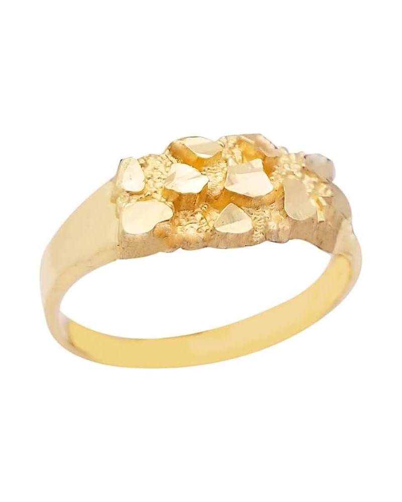 10k Yellow Gold Nugget Ring For Women Kids $40.42 Rings