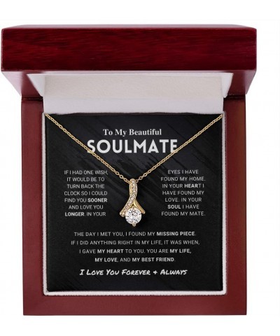 Valentines Day Gifts For Wife Romantic, Wife Birthday, Gift Ideas, To My Smoking Hot Wife Necklace, From Husband, Message Car...