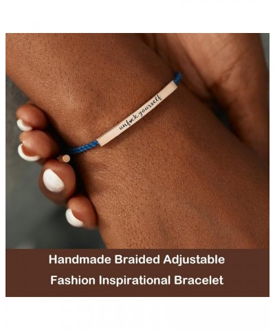 Dont Let The Hard Days Win Bracelet, Handmade Braided Adjustable Fashion Inspirational Stainless Steel God Is In Control Tube...