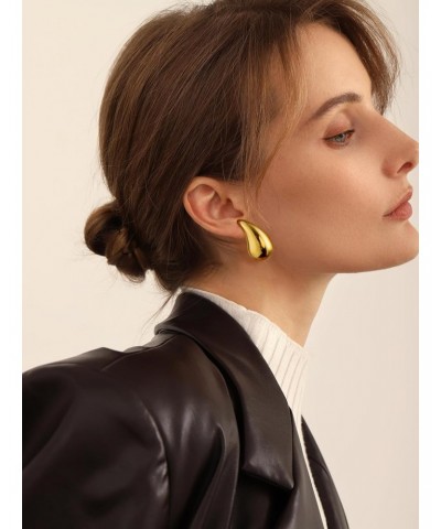 Chunky Earrings Ring Set for Women, Gold Hoop Earring Ring Sets $14.84 Earrings